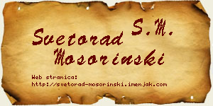 Svetorad Mošorinski vizit kartica
